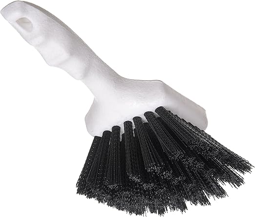 SPARTA Utility Scrub Brush with Polyester Bristles 8" x 3" - Black