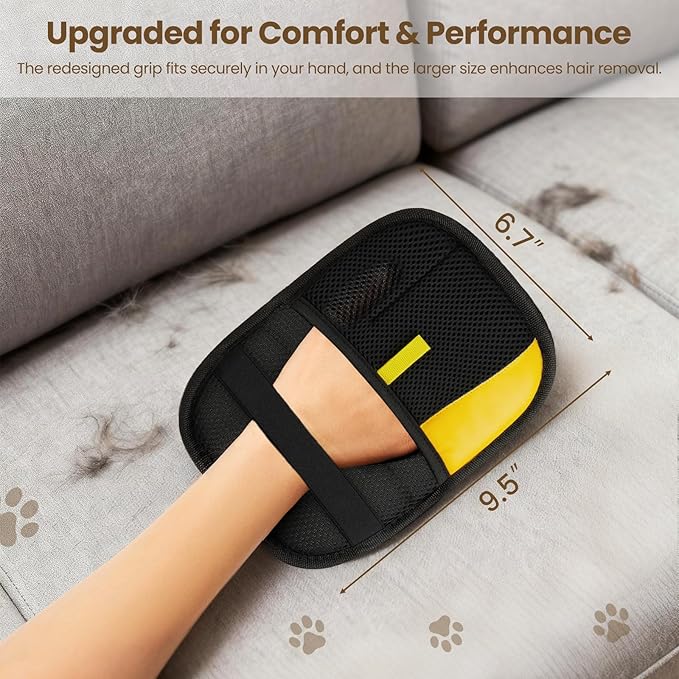febnwn 3Pcs Pet Hair Removal Glove for Cats & Dogs, Reusable Electrostatic Pet Hair Gloves,Pet Hair Remover, Newly Upgraded Pet Hair Removal Tool for Car Seat,Clothing,Carpet,Couch