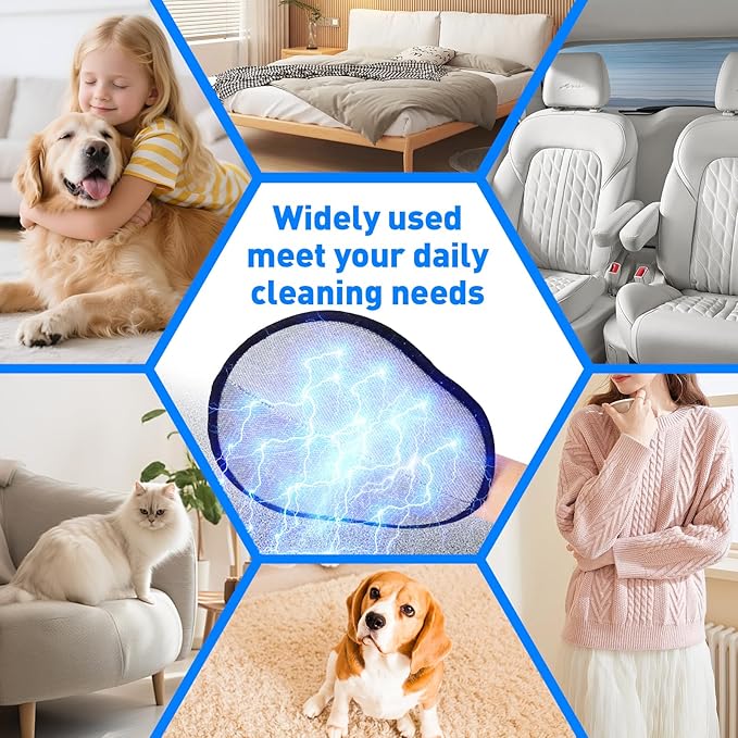 Pet Hair Removal Glove for Dog and Cat, Reusable Pet Hair Remover, Electrostatic Mitt with Ergonomic Five-Finger Design, Effective Hair Removal for Laundry, Furniture, Car Seat and Household Surfaces