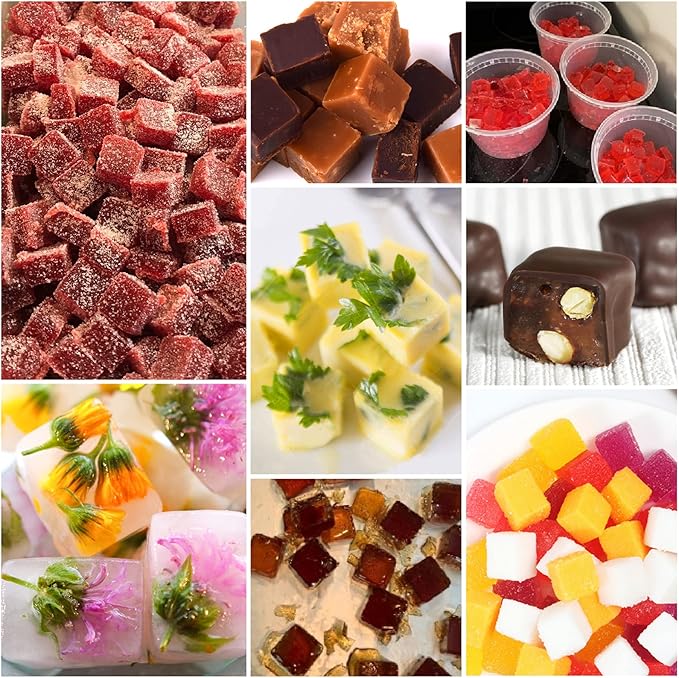 AIERSA Silicone Molds for Herb-Infused Oil Cubes, 1Pcs 32 Cavity Mini Candy Gummy Tray, 5/8x5/8x5/8in Square Chocolate Molds with Lids & 1 Droppers DIY Homemade Herbal Blocks, Jello, Pralines Caramels