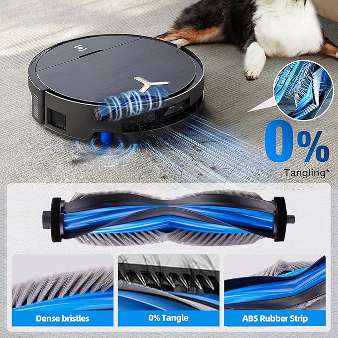 EOVWAEO 22 Pack Accessories Kit for ECOVACS DEEBOT X9 PRO Omni / X9 PRO Robot Vacuum, Replacement 2 Anti Tangle Main Brush 2 Roller Mop 6 Dust Bags 6 Sidebrush 4 Filter 1 Cleaning Brush 1 Screwdriver