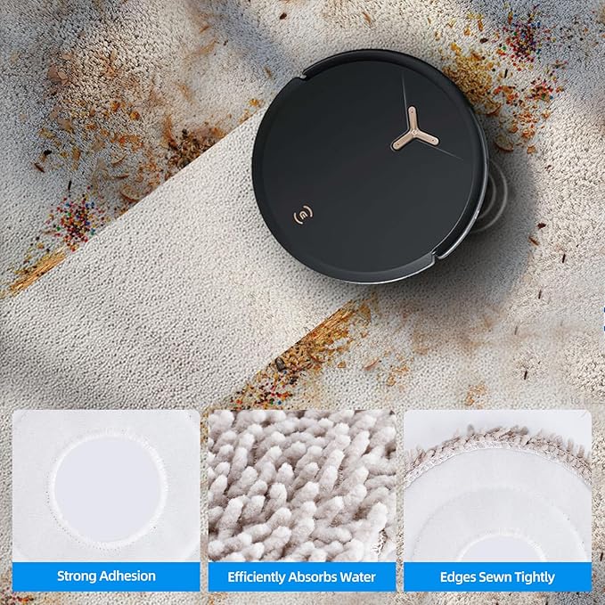 EOVWAEO 25 Pack Accessories for ECOVACS DEEBOT T50 PRO Omni / T50 PRO Omni Gen2 /T50 Omni Robot Vacuum, Replacement 2 Anti Tangle Main Brush 6 Mop Pads 6 Dust Bag 6 Sidebrush 4 Filter 1 Cleaning Brush