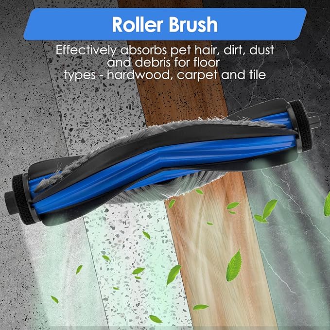 (11 Pack) X8 Pro Omni Replacement Parts Compatible with DEEBOT X8 Pro Omni Robotic Vacuum Cleaner, 1 Roller Brush, 2 Brush Rolleres, 2 Side Brushes, 3 Dust Bags, 3 Filters, Accessories Kit