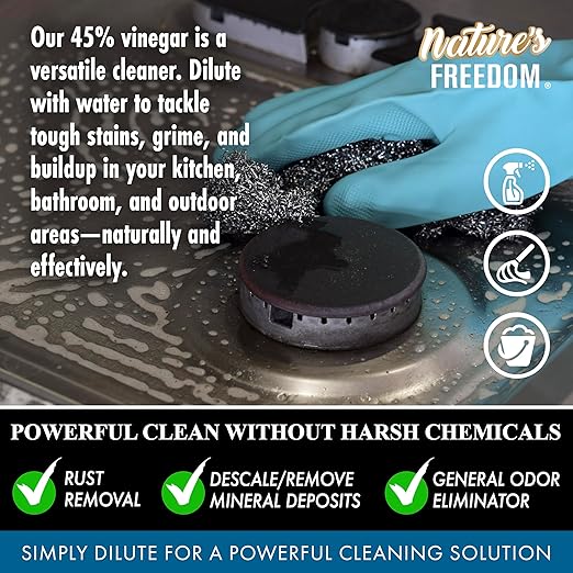 Nature's Freedom 30% Concentrated Vinegar, 2 Gallons - 6X Strength