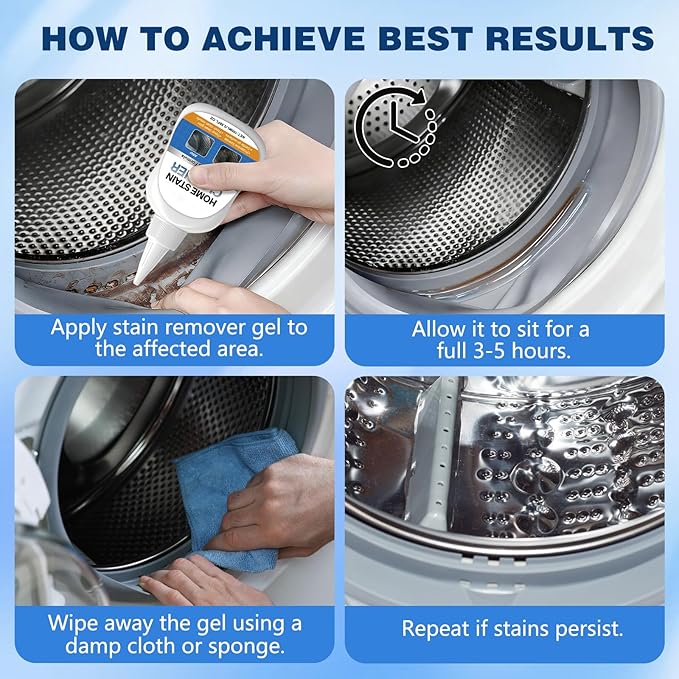 Home Stain Cleaner Gel,Mold Stain Remover,All-Purpose Gel with Brush Deep Cleaning gel for Tile Gaps, Washing Machine Seals, Fridge Rubber, Wall & Shower Stains