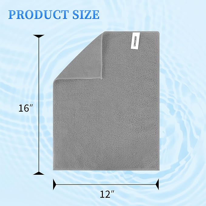 FIXSMITH Microfiber Cleaning Cloth - Pack of 8, Size: 12 x 16 in, Multi-Functional Cleaning Towels, Highly Absorbent Cleaning Rags, Lint-Free, Streak-Free Cleaning Cloths for Car Kitchen Home