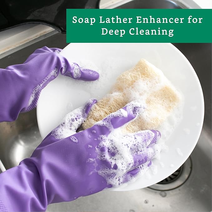 Natural Loofah Kitchen Sponge (XL - 10 Pack) - Natural Sponges for Dishes - Eco Friendly and Compostable Sponges - Plant Based Kitchen Dish Biodegradable Sponge
