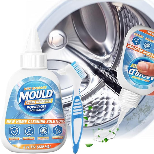 Mosconly Mold Stain Remover Gel, Heavy Duty Washing Machine Cleaner, Multifunctional Stain Remover, Use on Home Sink,Toilet, Washing Machine, Seal Bathroom, Tile Grout Stains (8 Fl oz)