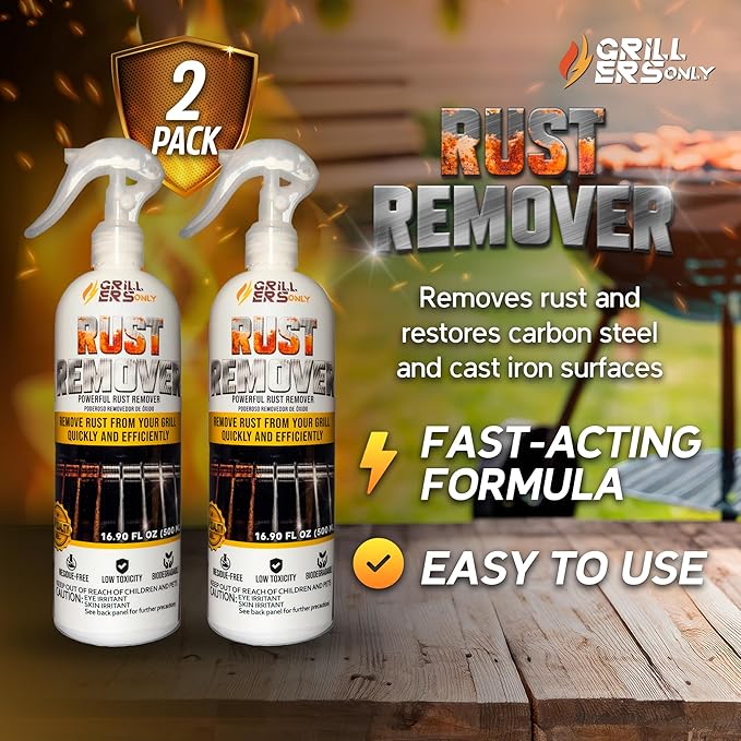 2-Pack Rust Remover 17.6 fl oz | Removes rust and restores carbon steel and cast iron surfaces
