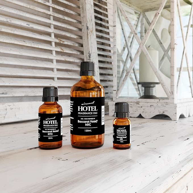 AirScent Hotel Diffuser Oil No. 1023 Inspired by The Baccarat Hotel Scent - Love Affair Fragrance Oil for Ultrasonic and Waterless Diffusers and Crafting - 500 mL, 16.9 fl oz Glass Bottle