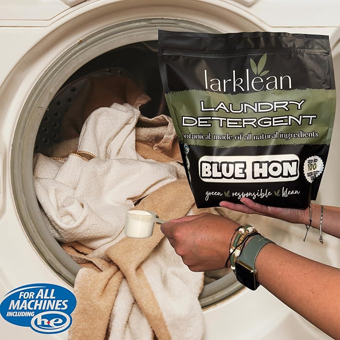 Laundry Detergent Powder | Non-Toxic Laundry Detergent for Sensitive Skin | Easy To Use, Tough on Stains, Gentle on Fabrics | Botanical Laundry Powder (Blue Hon) | Natural (Fruity and Floral)