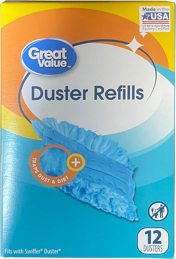 Great Value Duster Refills - 12 Count, 2 Pack, 24 Count Total - Dirt, Dust & Hair Trapping Fibers