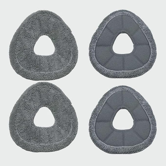 Avaenzo 4 Pack Replacement Mop Pads Compatible with Narwal Freo X Z Ultra Z10 Freo Pro J3 J4 YJCC012 YJCC015 Ultra-fine Resuable Mop Cloth Robot Vacuum Cleaner Accessories, Grey