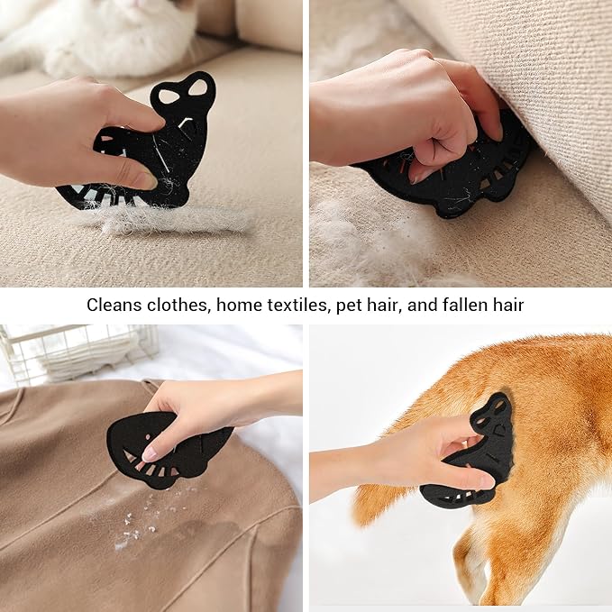 Pet Hair Remover for Laundry, 2 Pack Reusable Laundry Hair Catcher Dryer Balls for Pet Hair Dryer Sheets Pet Hair Remover for Washing Machine and Clothes, Pet Dog Hair Lint Catcher (Black)