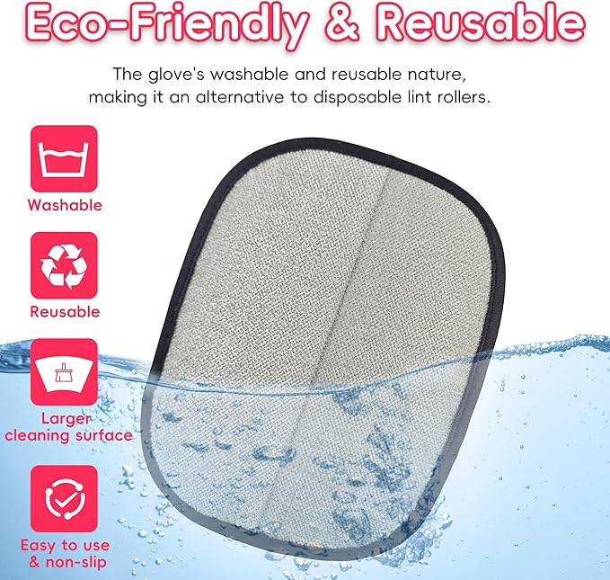 YOSEPATI Pet Hair Removal Glove, Magic Brush Electrostatic Mitt, Pet Hair Remover Tool for Dog & Cat, Reusable Pet Hair Gloves Pet Grooming Needs, Fur Remover for Couch, Clothing, Carpet & Car Seat