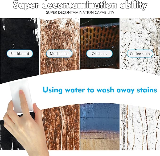 SUBCULTUREPICK 100 Pack Magic Sponge Eraser, Melamine Sponges Foam Pads in Bulk, Multi-Functional Household Cleaning Sponges for Kitchen, Furniture, Bathtub, Bathroom, Wall Cleaner, Shoes Cleaning