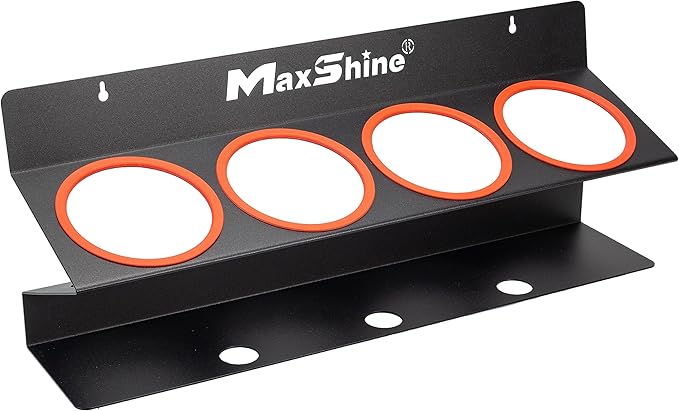 Maxshine Universal 2 Pack Spray Bottle Holder (16oz/34oz) - Holds 7 IK Trigger Sprayers with 3 Small Holes, Sturdy & Lightweight Wall-Mounted Organizer for Detailing Accessories, Easy to Install