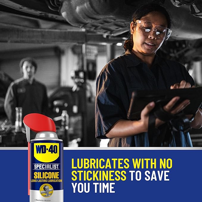 WD-40 Specialist Silicone Lubricant with Smart Straw Sprays 2 Ways, Twin-Pack, 11 OZ