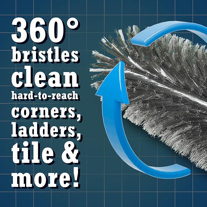 GoRound 360 Pool Brush Pack (18in Stainless Steel + 24in Polypropylene)