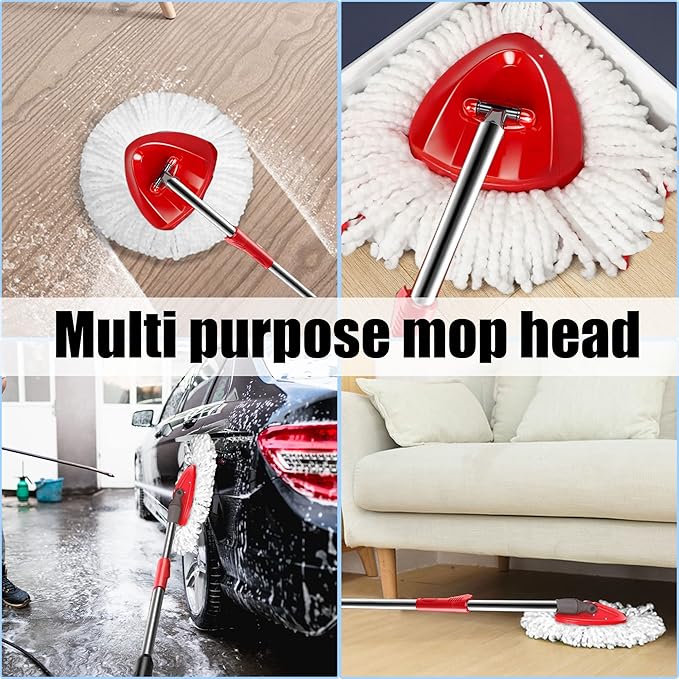Yeeson Spin Mop Replacement Head, 16 Pack 100% Microfiber Mop Refills Spin Mop Replacements Head for Easy House Cleaning Floor Mopping