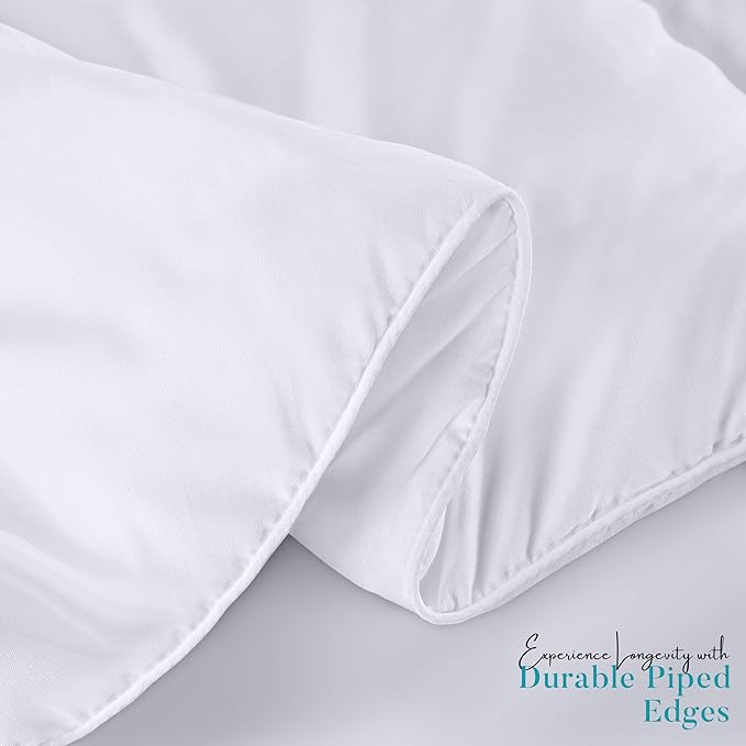 Utopia Bedding Comforter Duvet Insert, Quilted Comforter with Corner Tabs, Box Stitched Down Alternative Comforters Full Size (White)
