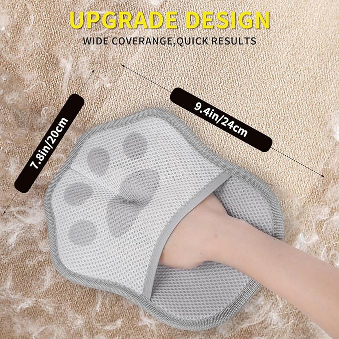 Pet Hair Removal Glove: Reusable Electrostatic Pet Hair Remover for Dogs & Cats - Magic Brush & Deshedding Tool for Fur Removal, electrostatic gloves, dog shedding tool