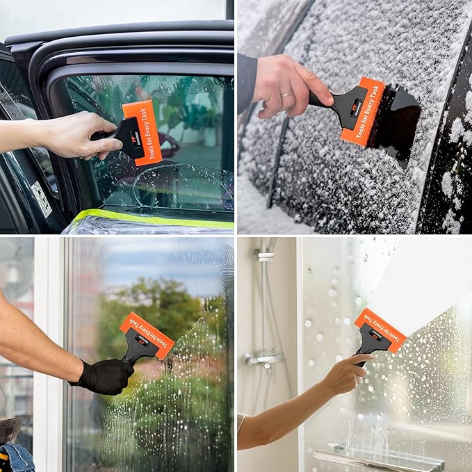 WRAPXPERT Window Tint Tools, Small Squeegee 5 inch for Car Window No Bubble, Rubber Scraper Kit for Window, Mirror,Front Windows Rear Glass, Auto Car Glass Film Installation