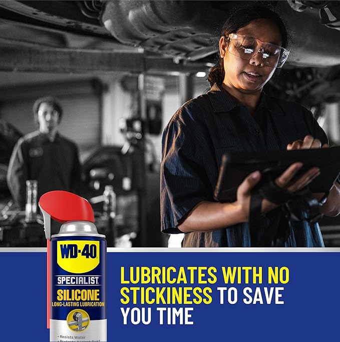 WD-40 Specialist Silicone Lubricant with Smart Straw Sprays 2 Ways, Twin-Pack, 11 OZ, [12-Pack]