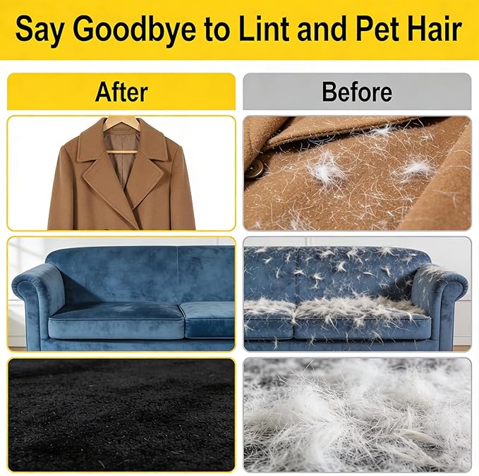 Pet Hair Removal Glove for Cats & Dogs, Electrostatic Grooming Glove for Pet Shedding Hair, Reusable Fur Remover for Furniture Sofa Carpet Car, Lint Cleaning Tool (1 Pcs)