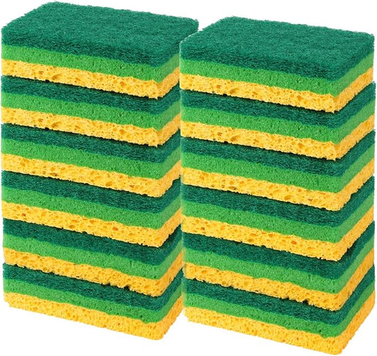 Sponges Kitchen,Non-Scratch Dish Sponge,Biodegradable Sponges for Dishes,The Most Suitable for Cleaning Kitchen Tableware and pots - 12 Pack