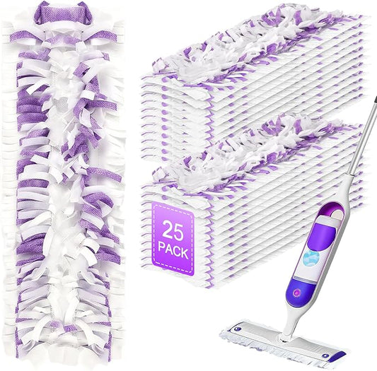 25 Pack Disposable Mop Pads for Swiffer Power Mop, Thickened 14-Layer，Multi-Surface PowerMop Refills Replacement Mopping Pad for Floor Cleaning，Non-Washable & Unscented,Quick-Absorb，No Residue