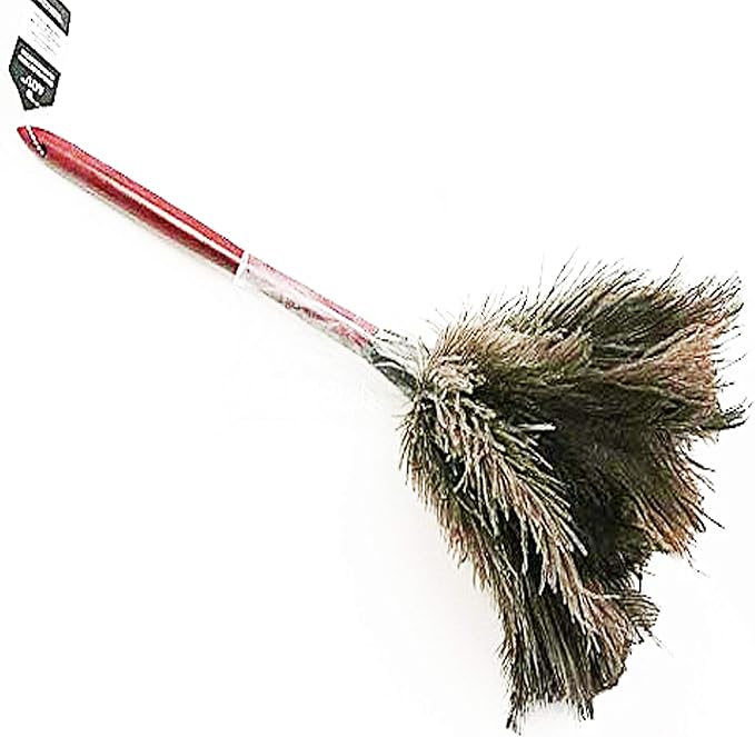 18" Ostrich Feather Dusters by AAYU, Premium Feathers duster long handle for cleaning and Feather Moping | Genuine Ostrich Feather Duster with Wooden Handle | Eco-Friendly | Easy to Clean Dust (45 cm)
