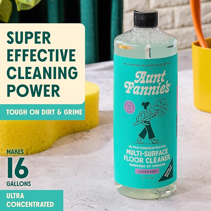Aunt Fannie's Bundle: Floor Cleaner Vinegar Wash (Lavender) + Hardwood Floor Cleaner (Lemon)