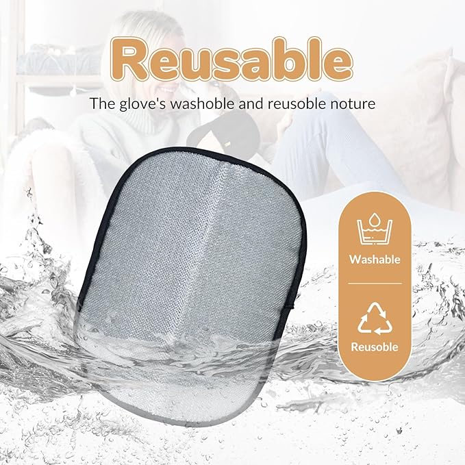 TZKGZP Pet Hair Removal Gloves, Electrostatic Pet Hair Grooming Gloves for Dog & Cat, Reusable for Carpet, Clothing,Furniture,Clothing, Couch,Bed,Curtain-4 PCS