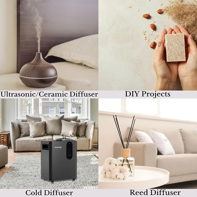 Scentia Hotel Diffuser Oil Inspired by 5-Star Hotel Scent - 500 ml 16.9 fl oz - Fragrance Oil Blend Jasmine, Bergamot & Fresh Marine Notes for Aromatherapy Diffusers and Humidifiers - Cabana
