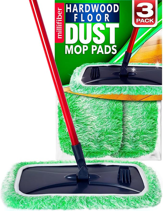 Millifiber Floor Duster Refill 15x8 Inches - Pet Heavy Duty Duster Refill Compatible with All 15x8 Mop Heads, 3-Pack (Mop is Not Included)
