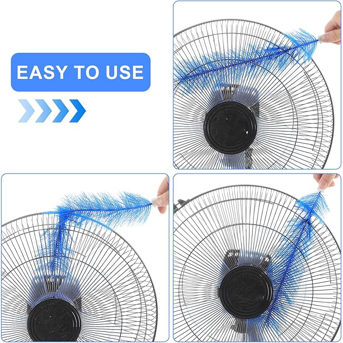 Yuanchu 2 Pcs Fan Cleaner Brushes, Bendable Fan Cleaning Brush Cobweb Duster Set Microfiber Head Washable Brush for Ceiling Fan Air Vents Curtains Cars Box Fan(Blue)