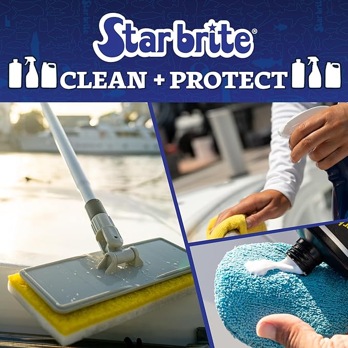 STAR BRITE Scrub Pad with Detachable Handle - Fine, Medium & Coarse; Choose from 3 Different Textures