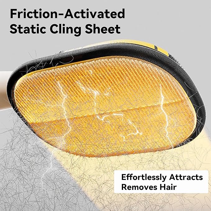 TIKITAKA FTG Pet Hair Removal Glove, 2025 New Upgrade Efficient Pet Grooming, Electrostatic Glove for Cats and Dogs, Reusable Pet Hair Remover Glove (2)