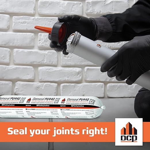 DCP Donseal PU440 Polyurethane Sealant for Concrete, Sidewalk 1 Pack – Expansion Joint Filler, Non-Sag Caulk for Foundation, Walls, Sausage, 20.2 fl oz – Grey