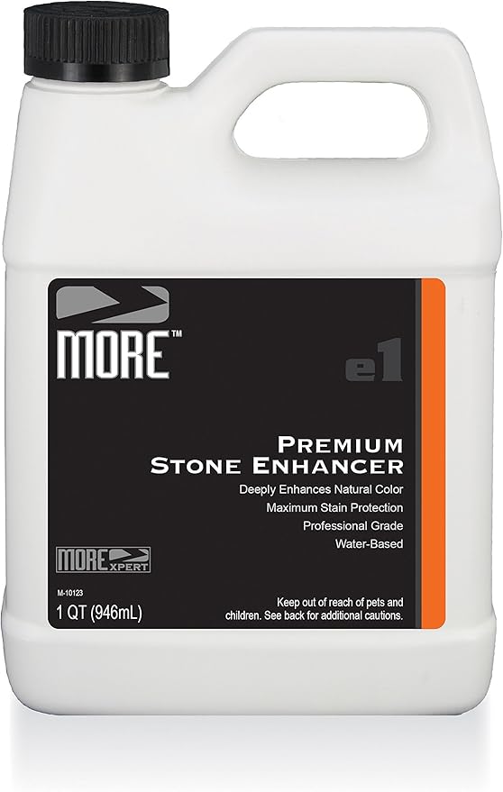 MORE Premium Stone Enhancer - Gentle, Water Based Formula - Natural Stone Sealer and Enhancer [Quart / 32 Oz.]