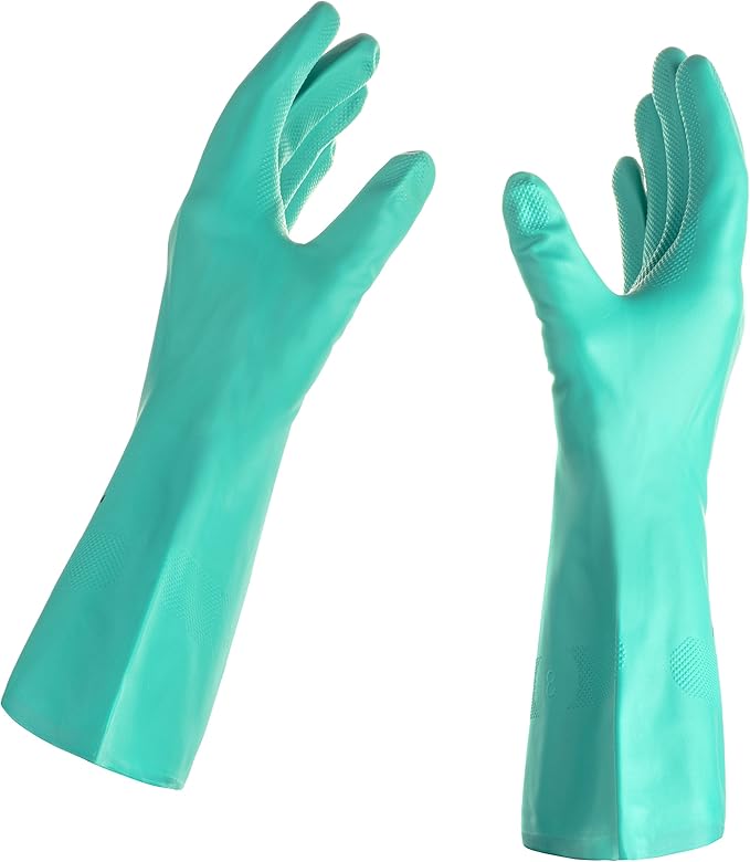 TUSKO PRODUCTS Best Nitrile Rubber Cleaning, Household, Dishwashing, Latex Free, Vinyl Free, Small (12 Pairs)