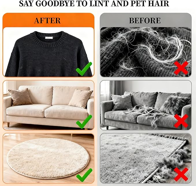 Tikaiui Pet Hair Remover,Static Electricity Grooming Mitt Tool,Machine-Washable for Dog Cat Hair Effortless Lint & Fur Remover for Couch,Carpet,Furniture & Car Seat（1PCS ）