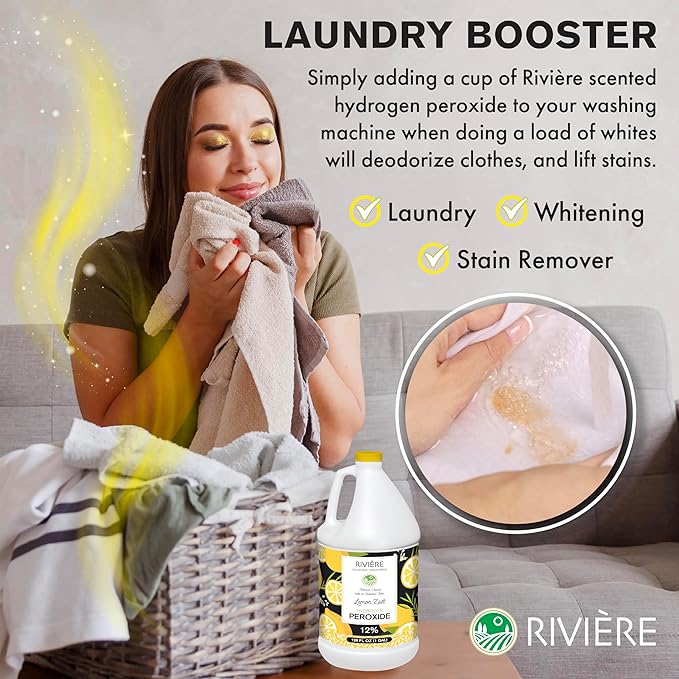 Rivière 12% Scented Hydrogen Peroxide, Gallon, Lemon