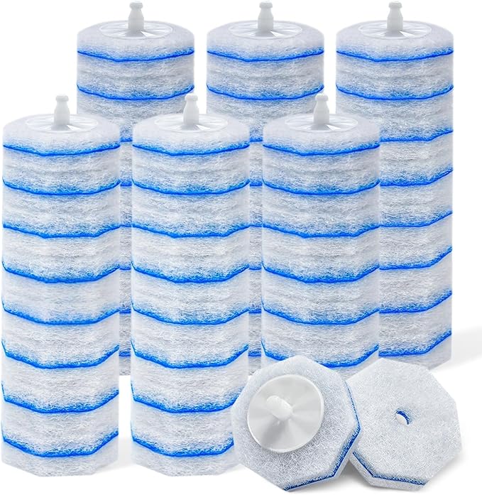 50 Count Toilet Wand Refills Disposable Toilet Brush Heads Compatible with Most Toilet Brushes for Toilet and Bathroom Cleaning