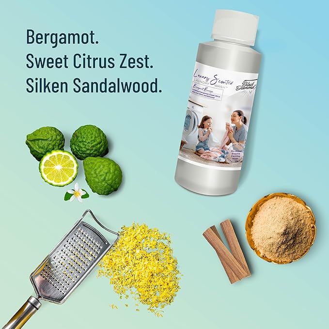 Black Diamond Stoneworks Bergamot Breeze Luxury Scented Laundry Wash, Premium Quality Detergent, Superior Cleaning Performance, Long-Lasting Fragrance, Trial Size.