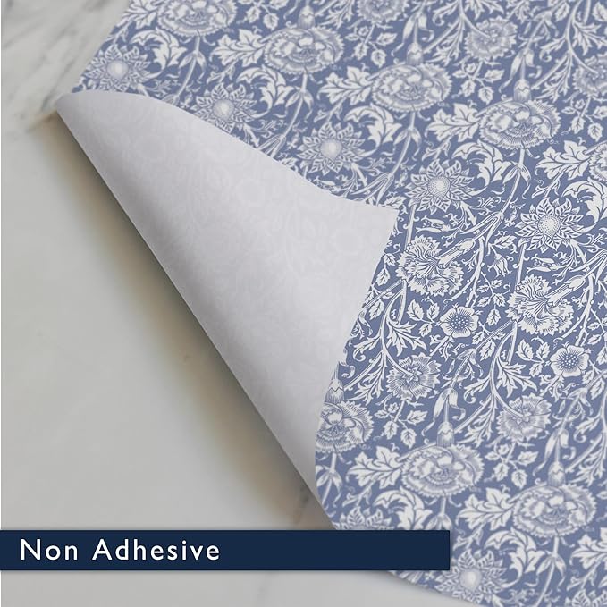 The Master Herbalist Lavender Scented Drawer Liners in a Blue William Morris Design | Pack of 5 Folded Sheets | Contains Lavender Essential Oils | Made in The UK.