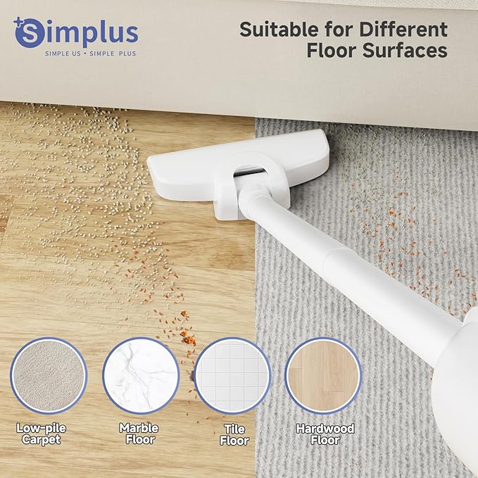 SIMPLUS 3-in-1 Corded Stick Vacuum Cleaner – 400W 15KPA Strong Suction, Pet Hair & Hardwood Floor Safe, 1.87lb Lightweight Handheld for Home, Dorm, Apartment & Car