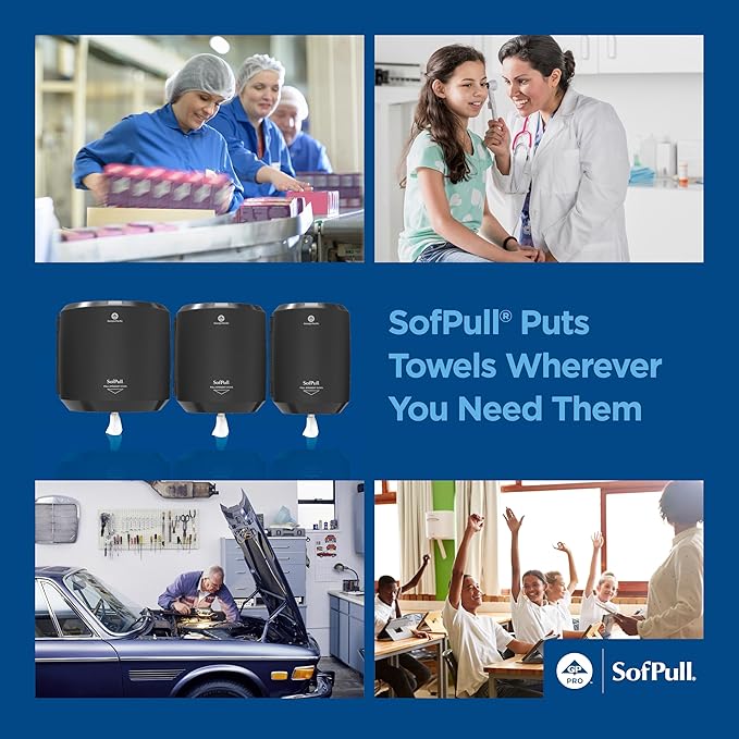 SofPull Junior Centerpull Premium Paper Towel by GP PRO, Georgia-Pacific , White, 28125, 8 Rolls Per Case