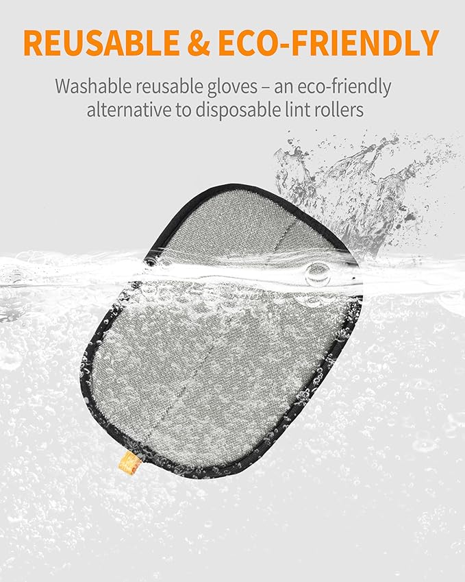 HDLDYDD 2-Pack Pet Hair Removal Glove for Dogs & Cats, Newly Upgraded Electrostatic Pet, Reusable Pet Hair Remover Tool for Clothing, Couch, Carpet, Car Seat